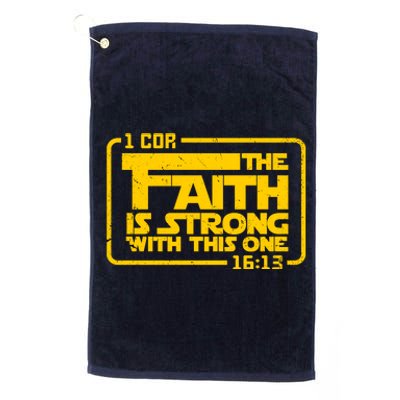 The Faith Is Strong With This One Funny Christian Platinum Collection Golf Towel