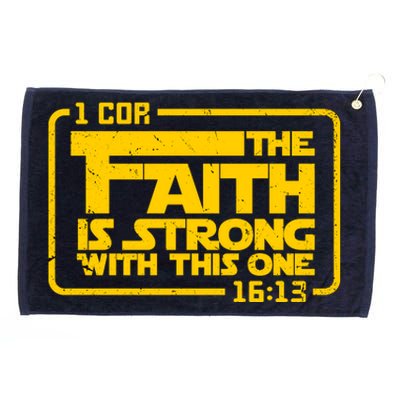 The Faith Is Strong With This One Funny Christian Grommeted Golf Towel