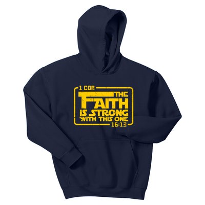 The Faith Is Strong With This One Funny Christian Kids Hoodie