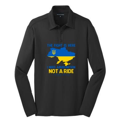 The Fight Is Here Silk Touch Performance Long Sleeve Polo