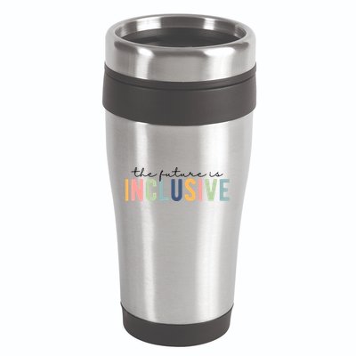 The Future Is Inclusive Colorful 16oz Travel Tumbler