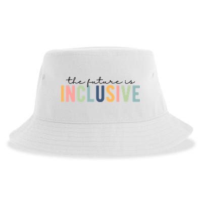 The Future Is Inclusive Colorful Sustainable Bucket Hat