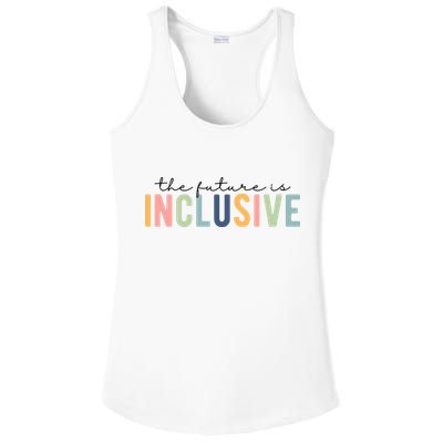 The Future Is Inclusive Colorful Ladies PosiCharge Competitor Racerback Tank