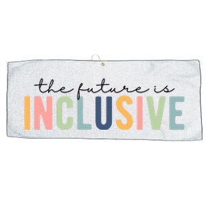 The Future Is Inclusive Colorful Large Microfiber Waffle Golf Towel