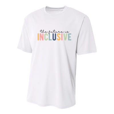 The Future Is Inclusive Colorful Youth Performance Sprint T-Shirt