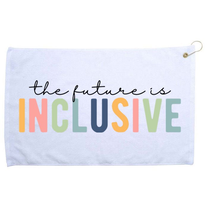 The Future Is Inclusive Colorful Grommeted Golf Towel