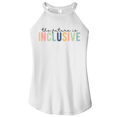 The Future Is Inclusive Colorful Women's Perfect Tri Rocker Tank