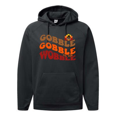 Thanksgiving Feast Indulge in Gobble Gobble Performance Fleece Hoodie