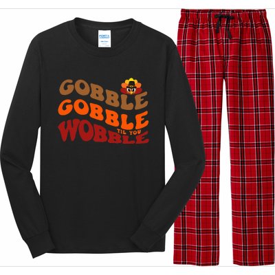 Thanksgiving Feast Indulge in Gobble Gobble Long Sleeve Pajama Set