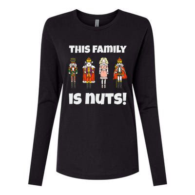 This Family is Nuts Nutcracker Squad Matching Xmas  Womens Cotton Relaxed Long Sleeve T-Shirt