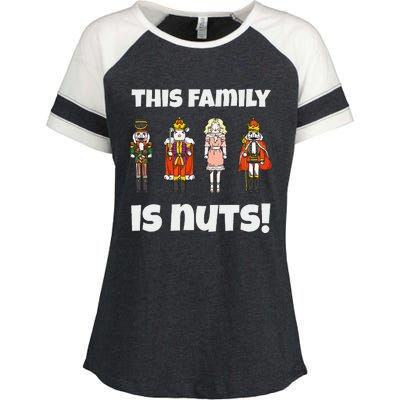 This Family is Nuts Nutcracker Squad Matching Xmas  Enza Ladies Jersey Colorblock Tee