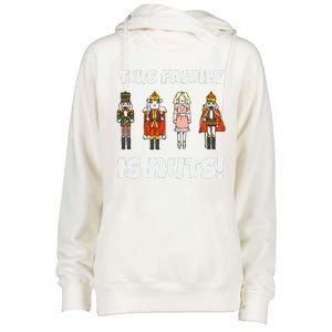 This Family is Nuts Nutcracker Squad Matching Xmas  Womens Funnel Neck Pullover Hood