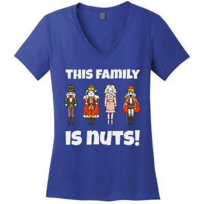 This Family is Nuts Nutcracker Squad Matching Xmas  Women's V-Neck T-Shirt