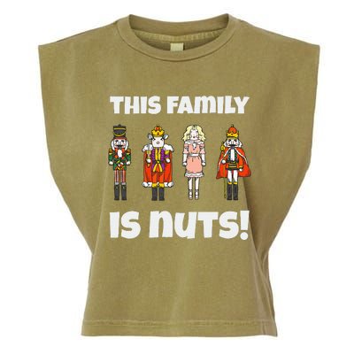 This Family is Nuts Nutcracker Squad Matching Xmas  Garment-Dyed Women's Muscle Tee