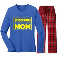 The Force Is Strong With This Mom Gift Women's Long Sleeve Flannel Pajama Set 