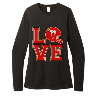 The Farm I Love Goats & Chickens VNeck Womens CVC Long Sleeve Shirt