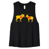 The Farm I Love Goats & Chickens Women's Racerback Cropped Tank