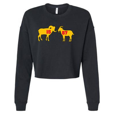 The Farm I Love Goats & Chickens Cropped Pullover Crew