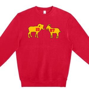 The Farm I Love Goats & Chickens Premium Crewneck Sweatshirt