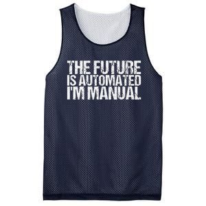 The Future Is Automated IM Manual Funny Saying Mesh Reversible Basketball Jersey Tank