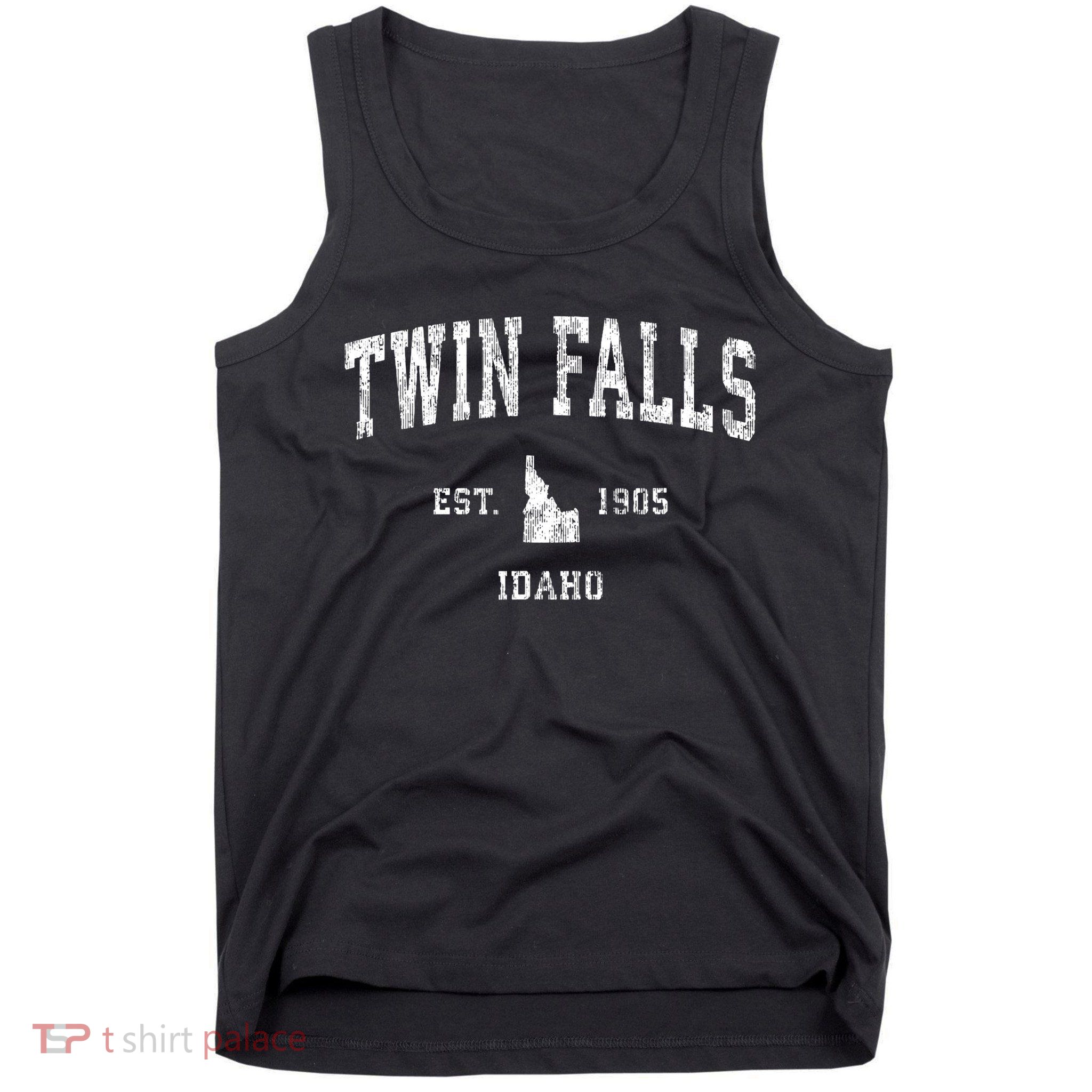 Twin Falls Idaho Id Vintage Athletic Sports Design Tank Top