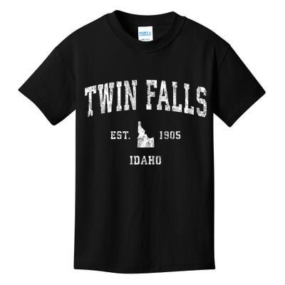 Twin Falls Idaho Id Vintage Athletic Sports Design Kids T-Shirt