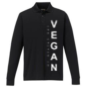 The Future Is Vegan Animal Lovers Animal Protection Performance Long Sleeve Polo