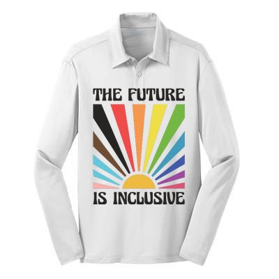 The Future Is Inclusive Silk Touch Performance Long Sleeve Polo