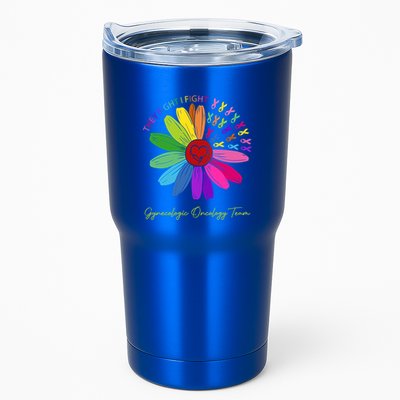They Fight I Fight Oncology Team Gynecologic Oncology Nurse Funny Gift Tumbler