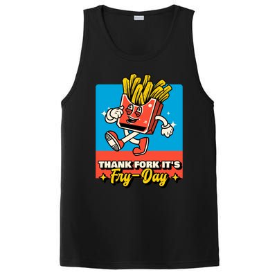 Thank Fork Its Fry Day Funny Tfi Friday Fries Gift PosiCharge Competitor Tank