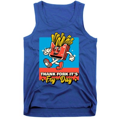 Thank Fork Its Fry Day Funny Tfi Friday Fries Gift Tank Top