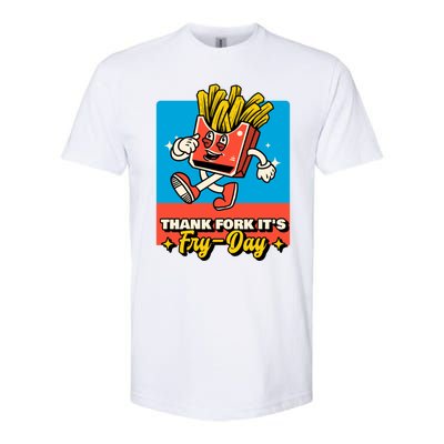 Thank Fork Its Fry Day Funny Tfi Friday Fries Gift Softstyle CVC T-Shirt