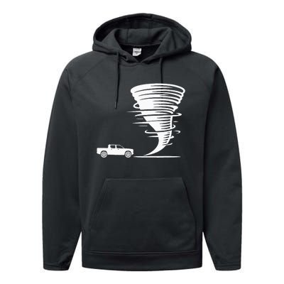 Tornado For Idea Gift Storm Chaser Performance Fleece Hoodie