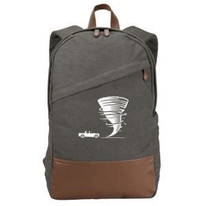 Tornado For Idea Gift Storm Chaser Cotton Canvas Backpack