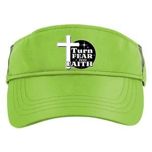 Turn Fear Into Faith Cross Adult Drive Performance Visor