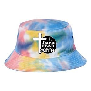 Turn Fear Into Faith Cross Tie Dye Newport Bucket Hat