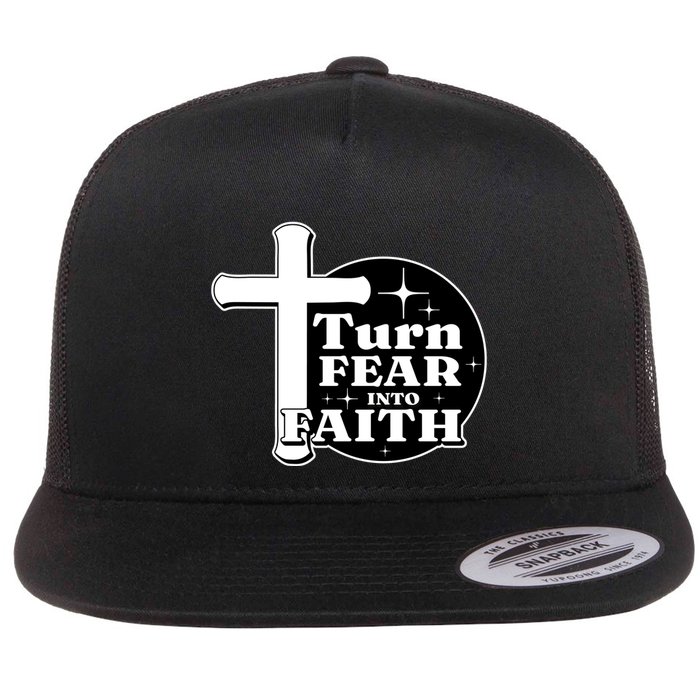 Turn Fear Into Faith Cross Flatbill Hat