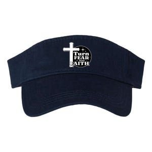 Turn Fear Into Faith Cross Valucap Bio-Washed Visor