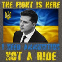 The Fight Is Here I Need Ammunition, Not A Ride Volodymyr Zelensky Ukraine Cotton Canvas Backpack