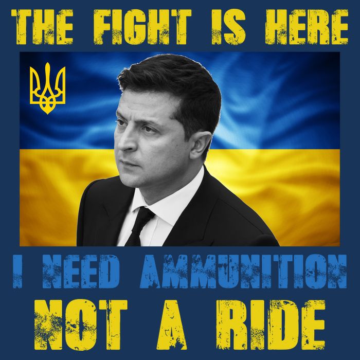 The Fight Is Here I Need Ammunition, Not A Ride Volodymyr Zelensky Ukraine Short Acrylic Beanie
