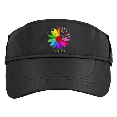 They Fight I Fight Oncology Team Sunflower Oncology Nurse Adult Drive Performance Visor