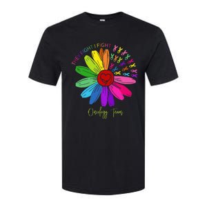 They Fight I Fight Oncology Team Sunflower Oncology Nurse Softstyle CVC T-Shirt