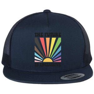 The Future Is Inclusive Lgbt Lesbian Hu Rights Pride Great Gift Flat Bill Trucker Hat