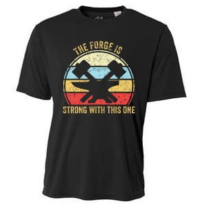 The Forge Is Strong With This One Funny Blacksmith Cooling Performance Crew T-Shirt