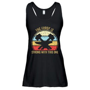 The Forge Is Strong With This One Funny Blacksmith Ladies Essential Flowy Tank