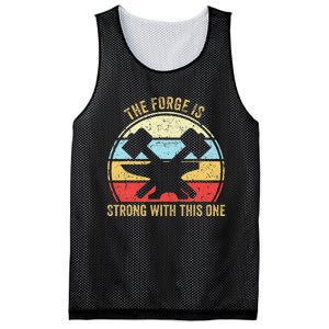 The Forge Is Strong With This One Funny Blacksmith Mesh Reversible Basketball Jersey Tank