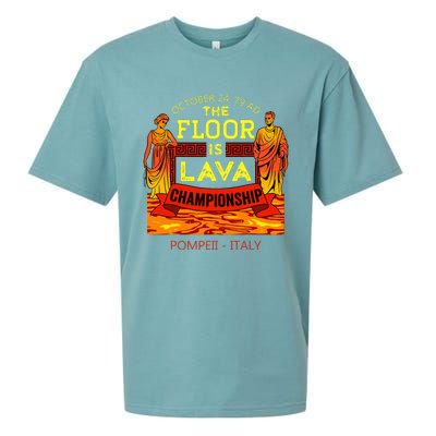 The Floor Is Lava Championship Pompeii Italy  Sueded Cloud Jersey T-Shirt