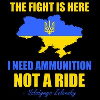 The Fight Is Here I Need Ammunition, Not A Ride Support Ukraine Flatbill Hat