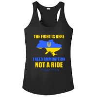 The Fight Is Here I Need Ammunition, Not A Ride Support Ukraine Ladies PosiCharge Competitor Racerback Tank