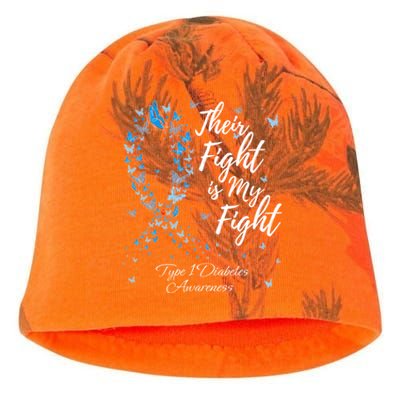 Their Fight Is My Fight T1d Type 1 Diabetes Awareness Gift Kati - Camo Knit Beanie